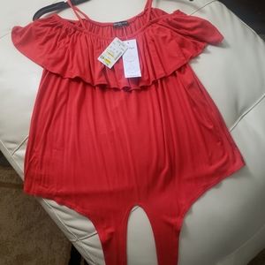 New With Tag-SteinMart Blouse-On/Off Shoulder-Large